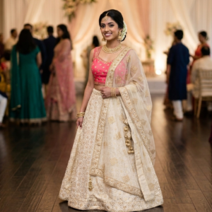 Pink saree blouse