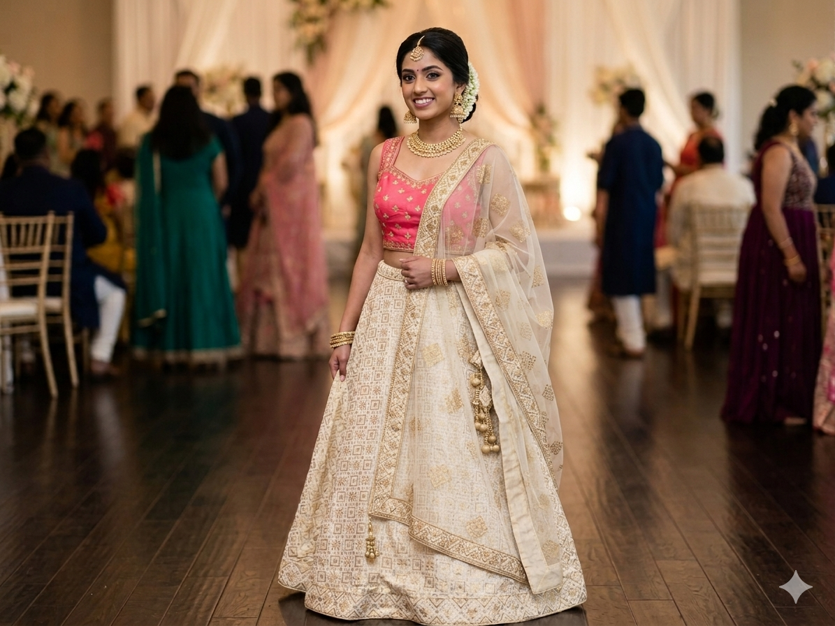 Pink saree blouse